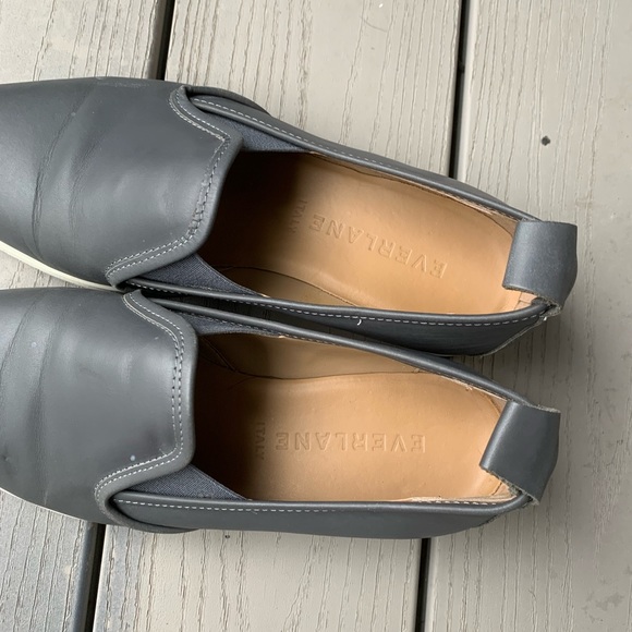 Everlane Charcoal Grey The Leather Street Shoe 8 - Picture 5 of 8